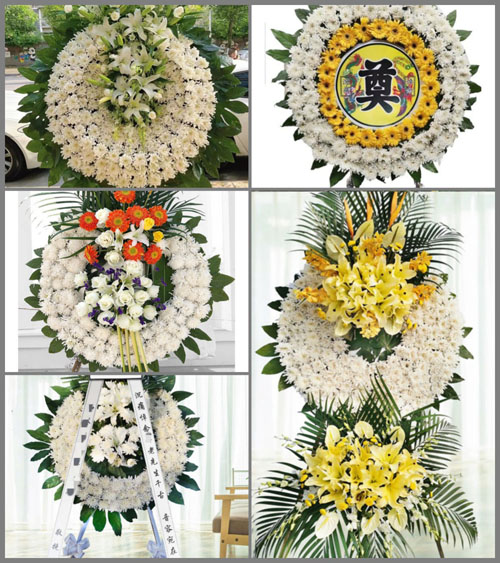 湖北黄冈市黄梅县濯港镇余显村花圈速递